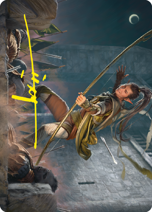 Image of Legolas, Counter of Kills Art Card (Gold-Stamped Signature) [The Lord of the Rings: Tales of Middle-earth Art Series]
