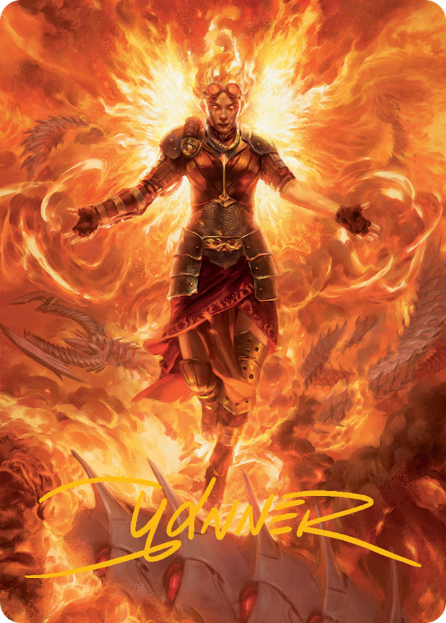Image of Chandra, Hope's Beacon Art Card (Gold-Stamped Signature) [March of the Machine Art Series]
