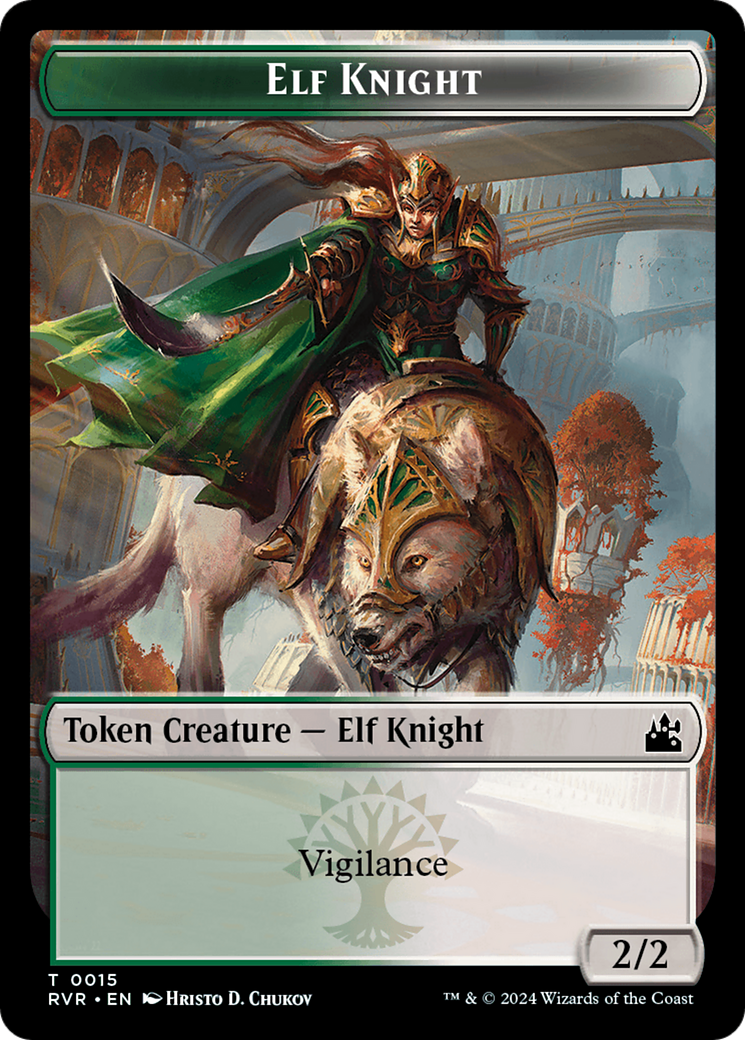 Image of Elf Knight Token [Ravnica Remastered Tokens]
