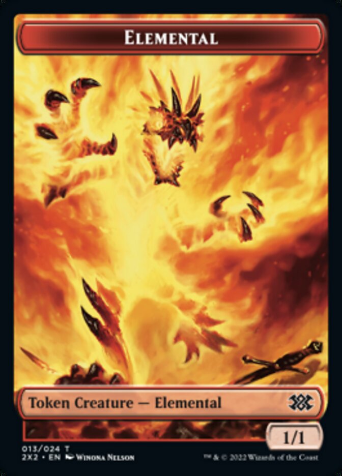 Image of Elemental // Knight Double-Sided Token [Double Masters 2022 Tokens]