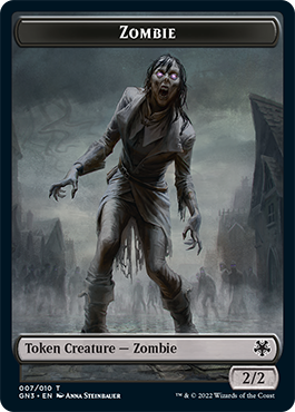 Image of Zombie // Human Soldier Double-Sided Token [Game Night: Free-for-All Tokens]