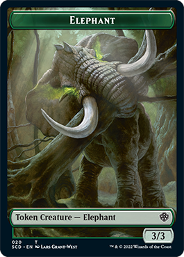 Image of Elephant // Thopter Double-Sided Token [Starter Commander Decks]