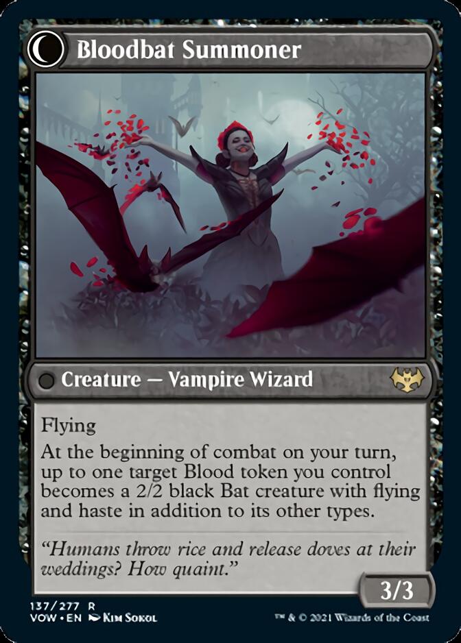 Image of Voldaren Bloodcaster // Bloodbat Summoner [Innistrad: Crimson Vow]