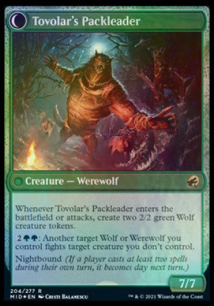 Image of Tovolar's Huntmaster // Tovolar's Packleader [Innistrad: Midnight Hunt Prerelease Promos]