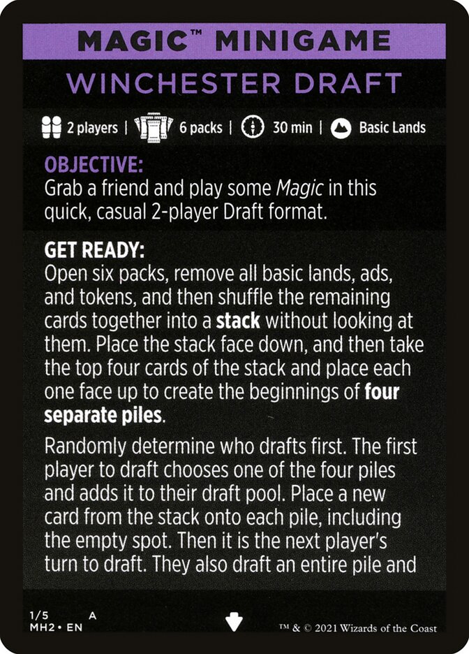 Image of Winchester Draft (Magic Minigame) [Modern Horizons 2 Minigame]