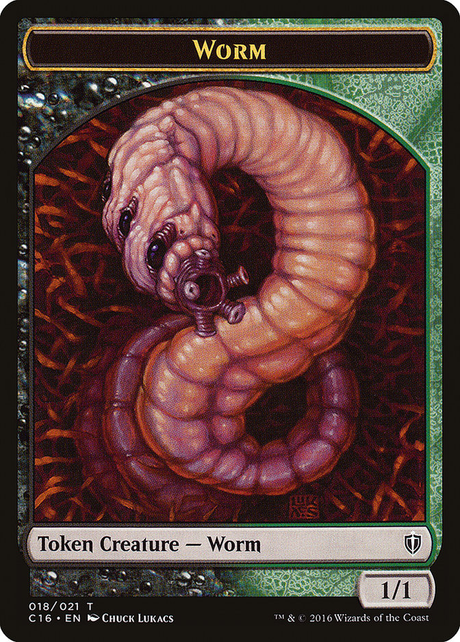 Image of Worm Token [Commander 2016 Tokens]