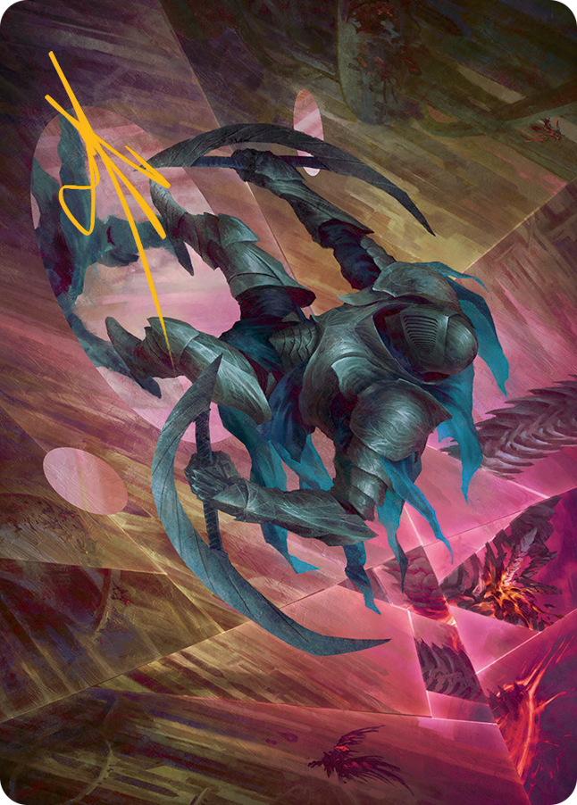 Image of Xerex Strobe-Knight Art Card (Gold-Stamped Signature) [March of the Machine Art Series]