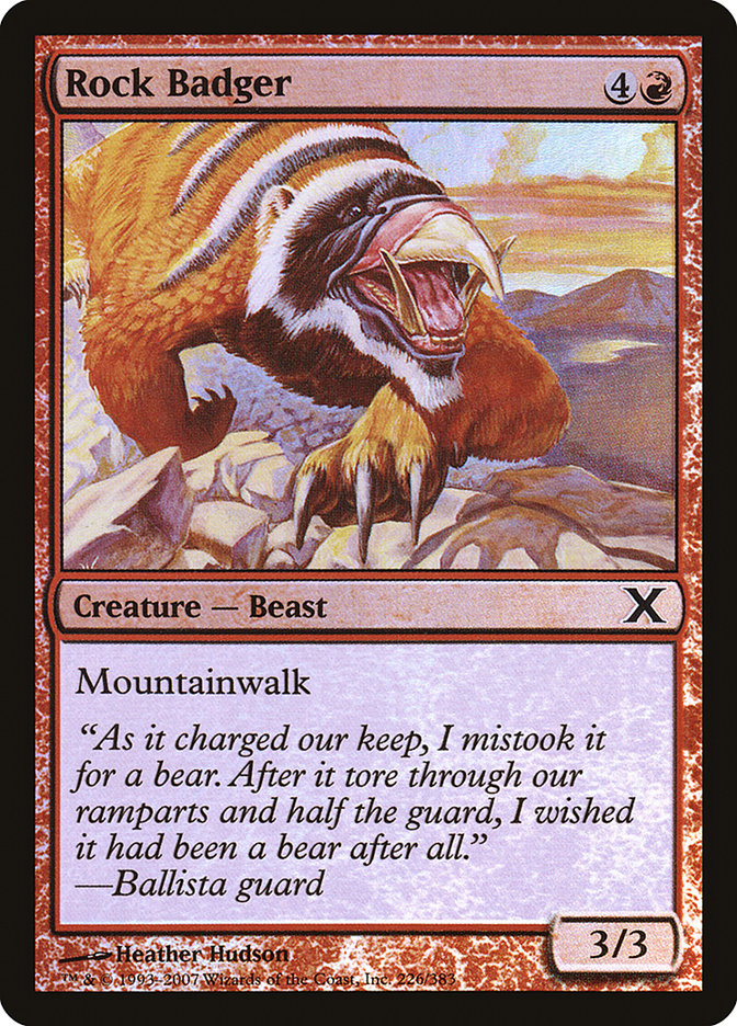 Image of Rock Badger (Premium Foil) [Tenth Edition]