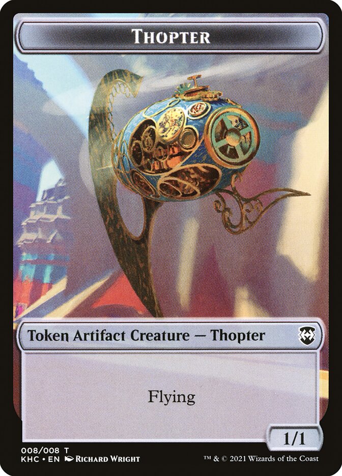 Image of Replicated Ring // Thopter Double-Sided Token [Kaldheim Commander Tokens]
