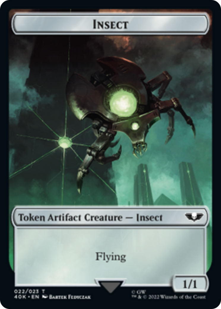 Image of Necron Warrior // Insect Double-Sided Token [Warhammer 40,000 Tokens]