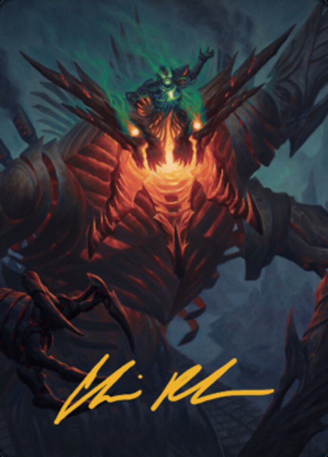 Image of Mishra, Lost to Phyrexia Art Card (Gold-Stamped Signature) [The Brothers' War Art Series]