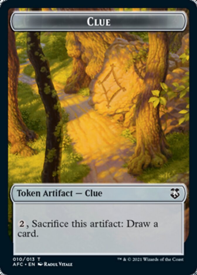 Image of Clue // Goblin Double-Sided Token [Dungeons & Dragons: Adventures in the Forgotten Realms Commander Tokens]
