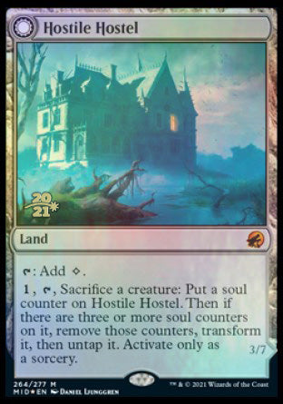 Image of Hostile Hostel // Creeping Inn [Innistrad: Midnight Hunt Prerelease Promos]