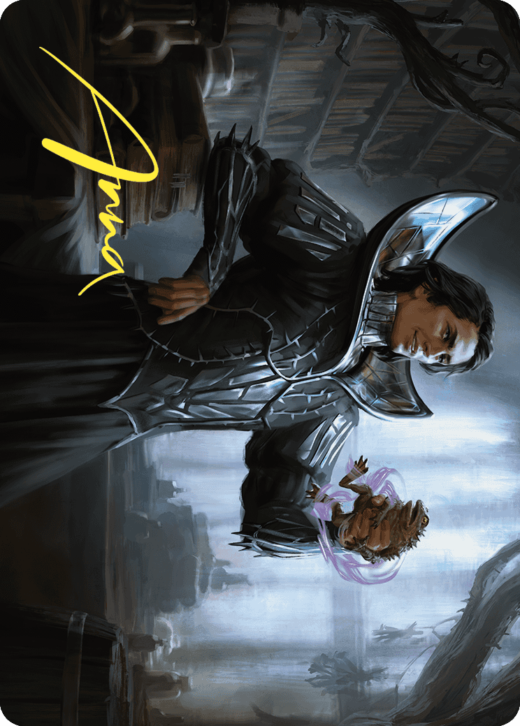 Image of Spiteful Hexmage Art Card (Gold-Stamped Signature) [Wilds of Eldraine Art Series]