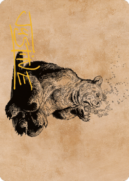 Image of Wilson, Refined Grizzly Art Card (Gold-Stamped Signature) [Commander Legends: Battle for Baldur's Gate Art Series]