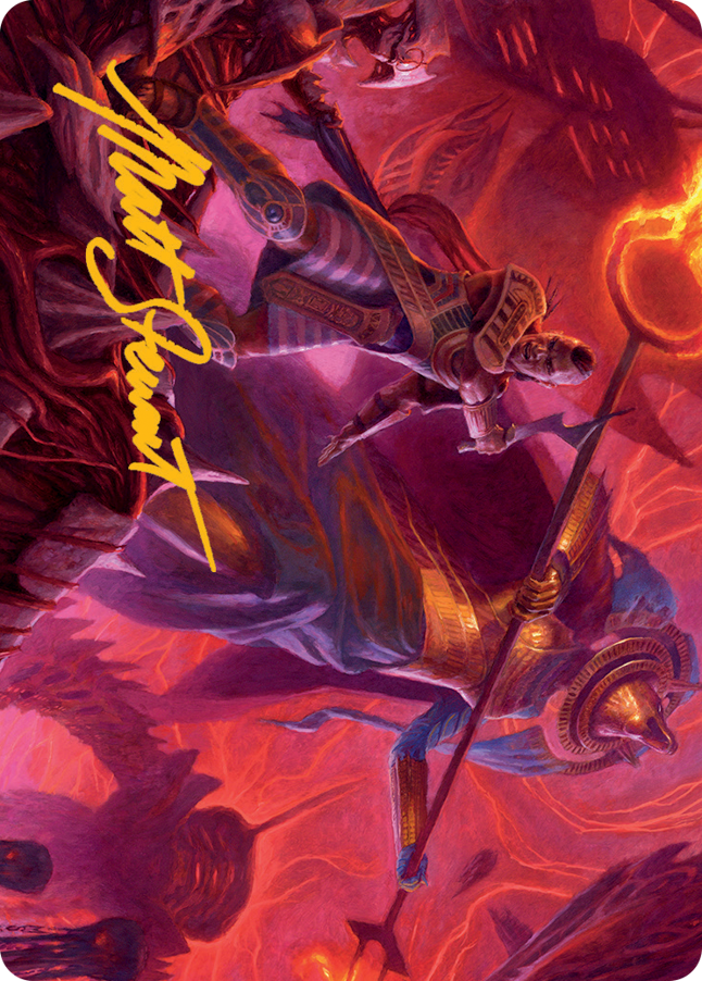 Image of Djeru and Hazoret Art Card (Gold-Stamped Signature) [March of the Machine Art Series]