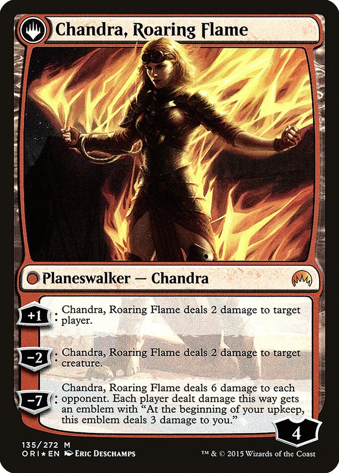 Image of Chandra, Fire of Kaladesh // Chandra, Roaring Flame [Magic Origins Prerelease Promos]