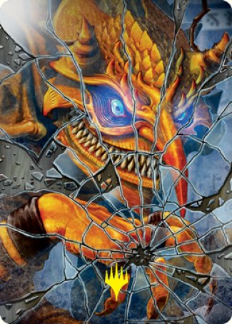 Image of Reflection of Kiki-Jiki Art Card (Gold-Stamped Signature) [Kamigawa: Neon Dynasty Art Series]