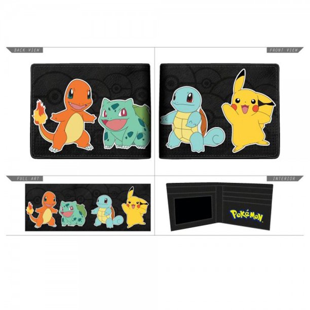 Pokemon Pikachu, Squirtle, Charmander, Venusaur Wallet