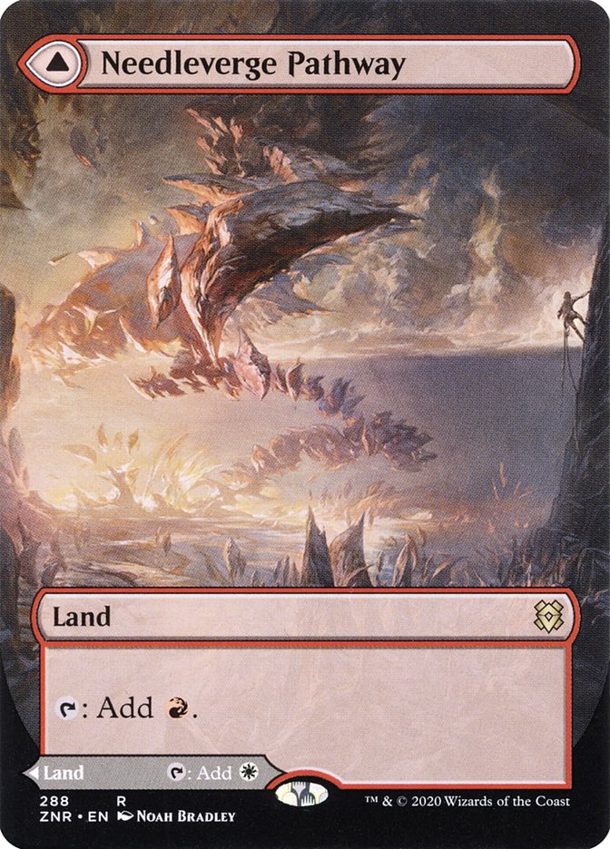 Image of Needleverge Pathway // Pillarverge Pathway (Borderless Alternate Art) [Zendikar Rising]