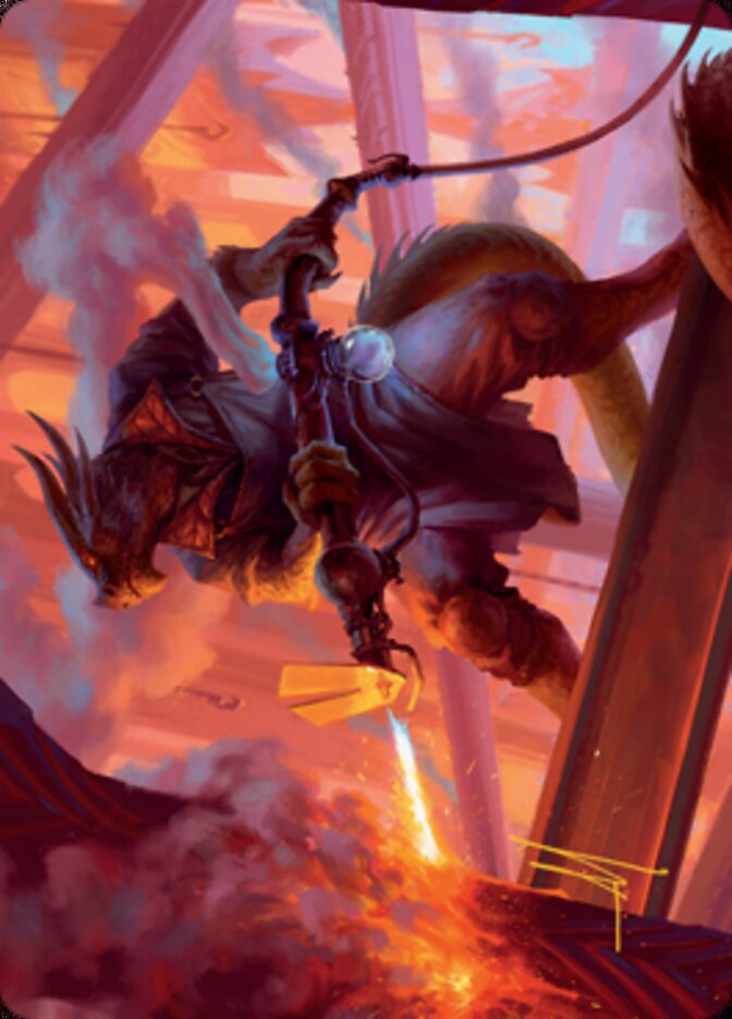 Image of Plasma Jockey Art Card (Gold-Stamped Signature) [Streets of New Capenna Art Series]