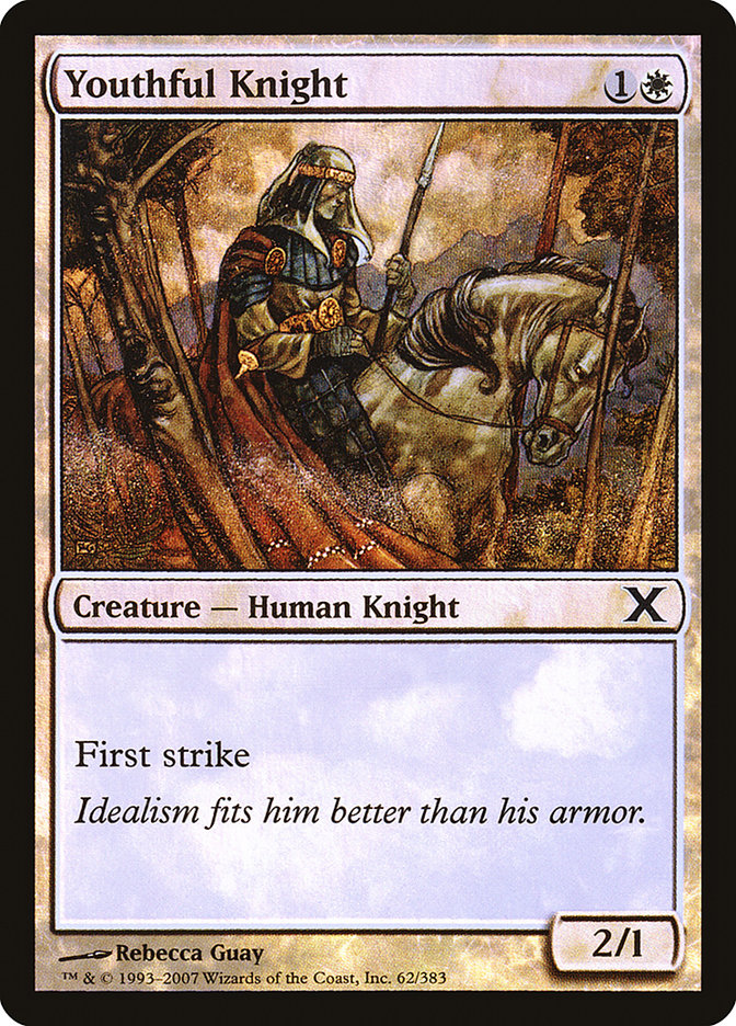 Image of Youthful Knight (Premium Foil) [Tenth Edition]