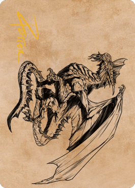 Image of Ancient Silver Dragon Art Card (47) (Gold-Stamped Signature) [Commander Legends: Battle for Baldur's Gate Art Series]