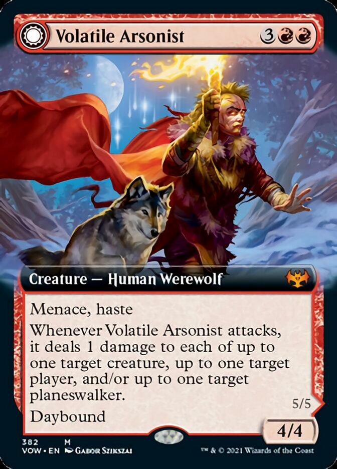 Image of Volatile Arsonist // Dire-Strain Anarchist (Extended Art) [Innistrad: Crimson Vow]