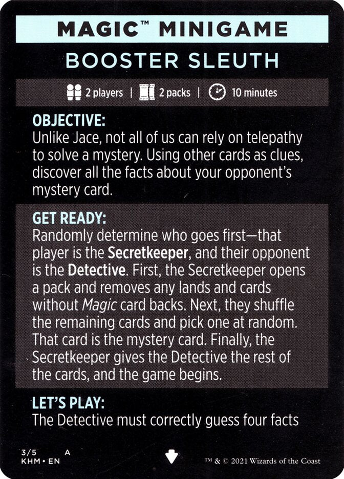 Image of Booster Sleuth (Magic Minigame) [Kaldheim Minigame]