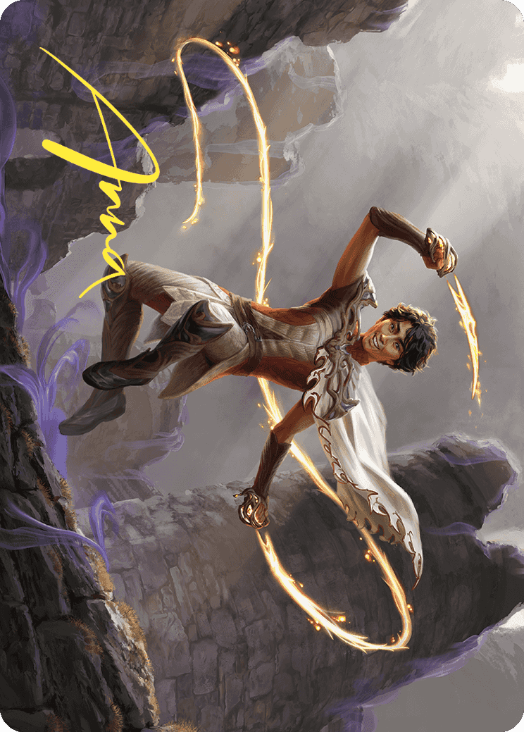 Image of Kellan, the Fae-Blooded Art Card (Gold-Stamped Signature) [Wilds of Eldraine Art Series]