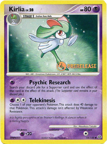 Image of Kirlia (53/132) (Prerelease Promo) [Diamond & Pearl: Black Star Promos]