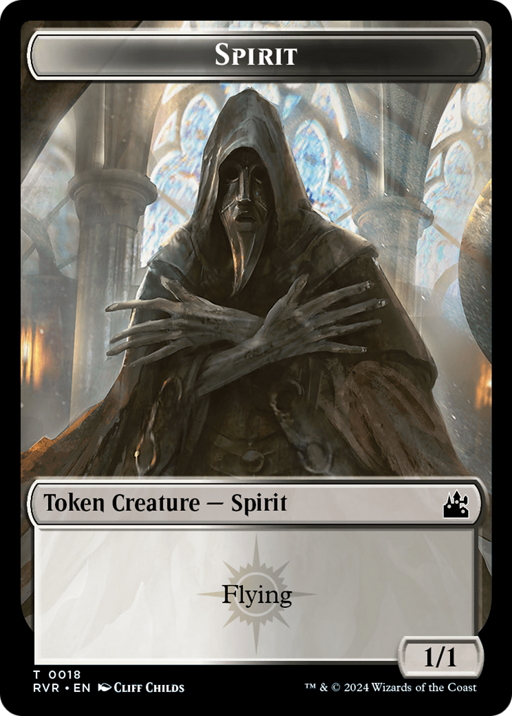 Image of Spirit Token (0018) [Ravnica Remastered Tokens]