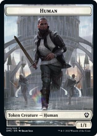 Image of Human // Snake Double-Sided Token [Dominaria United Commander Tokens]