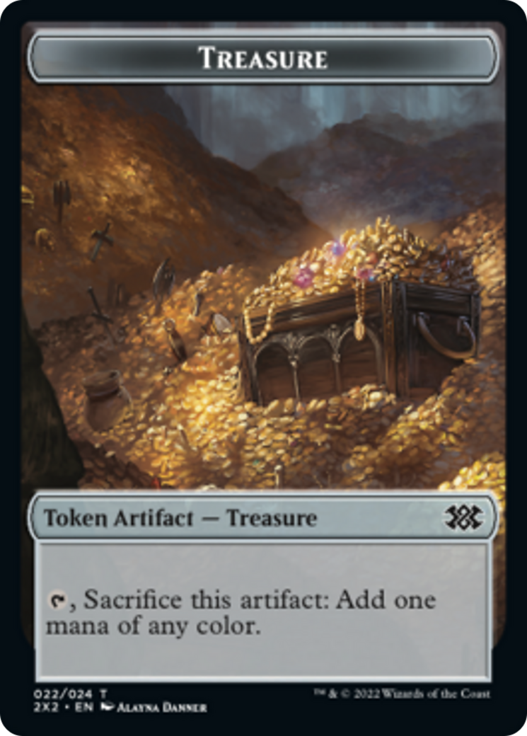 Image of Boar // Treasure Double-Sided Token [Double Masters 2022 Tokens]