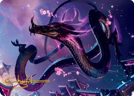 Image of Junji, the Midnight Sky 1 Art Card (Gold-Stamped Signature) [Kamigawa: Neon Dynasty Art Series]