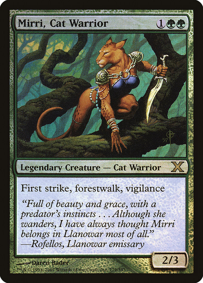 Image of Mirri, Cat Warrior (Premium Foil) [Tenth Edition]