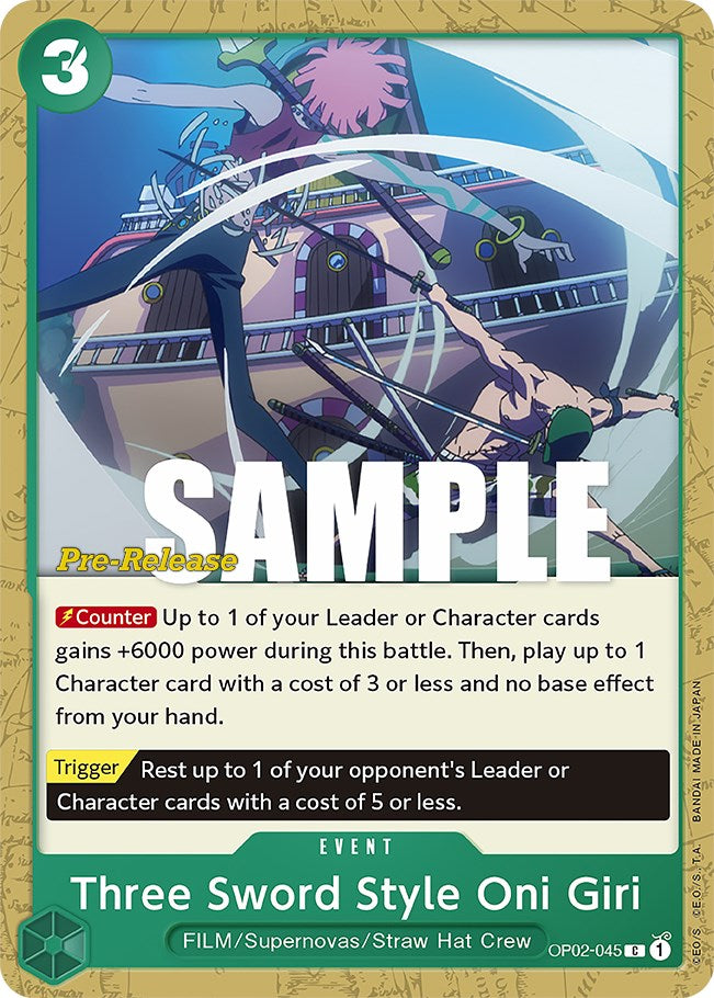 Image of Three Sword Style Oni Giri [Paramount War Pre-Release Cards]