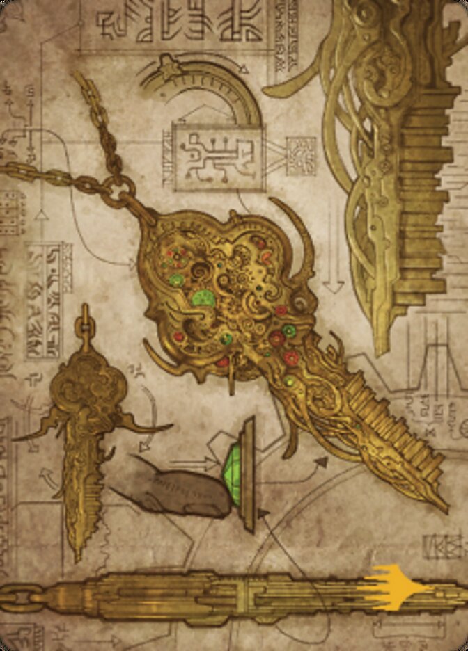 Image of Key to the City Art Card (Gold-Stamped Planeswalker Symbol) [The Brothers' War Art Series]