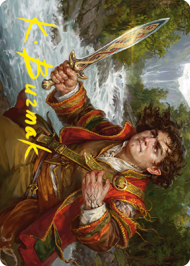 Image of Frodo Baggins Art Card (16/81) (Gold-Stamped Signature) [The Lord of the Rings: Tales of Middle-earth Art Series]