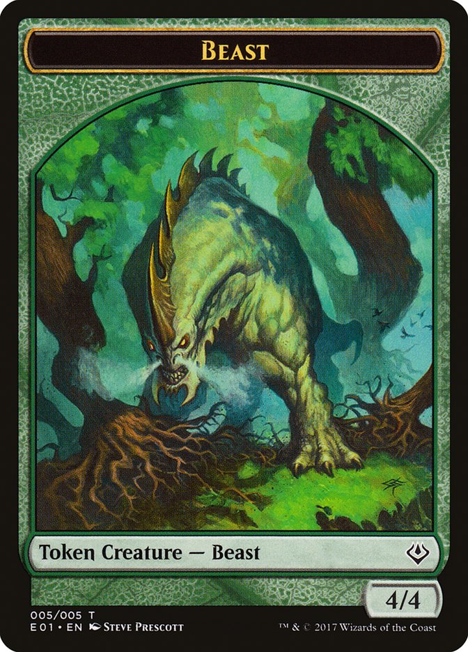 Image of Beast (005) // Soldier Double-Sided Token [Archenemy: Nicol Bolas Tokens]