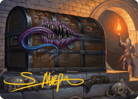 Image of Mimic Art Card (Gold-Stamped Signature) [Dungeons & Dragons: Adventures in the Forgotten Realms Art Series]