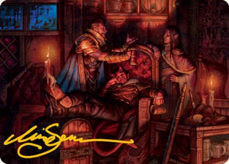 Image of Long Rest Art Card (Gold-Stamped Signature) [Dungeons & Dragons: Adventures in the Forgotten Realms Art Series]