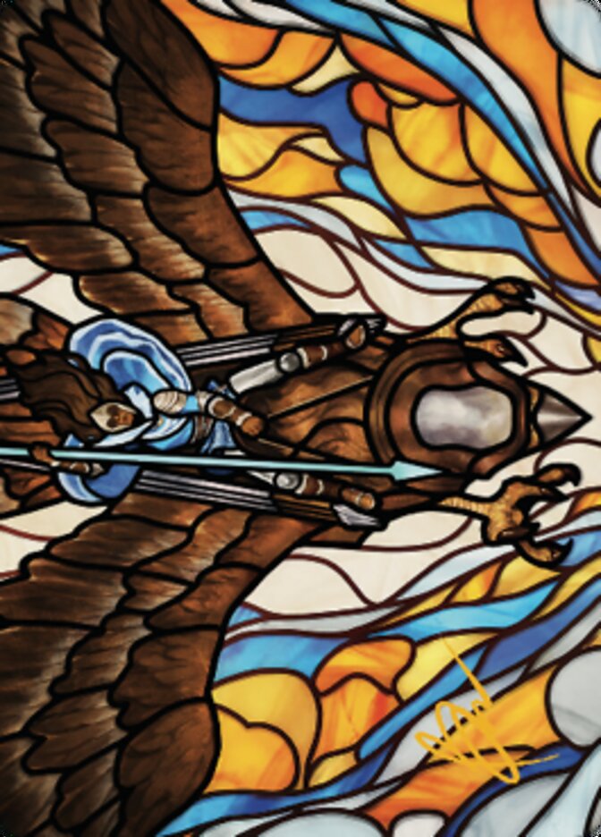 Image of Tura Kennerud, Skyknight Art Card (Gold-Stamped Signature) [Dominaria United Art Series]