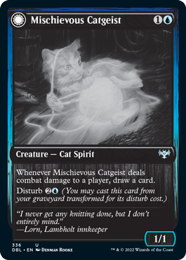 Image of Mischievous Catgeist // Catlike Curiosity [Innistrad: Double Feature]