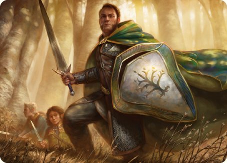 Image of Boromir, Warden of the Tower Art Card [The Lord of the Rings: Tales of Middle-earth Art Series]