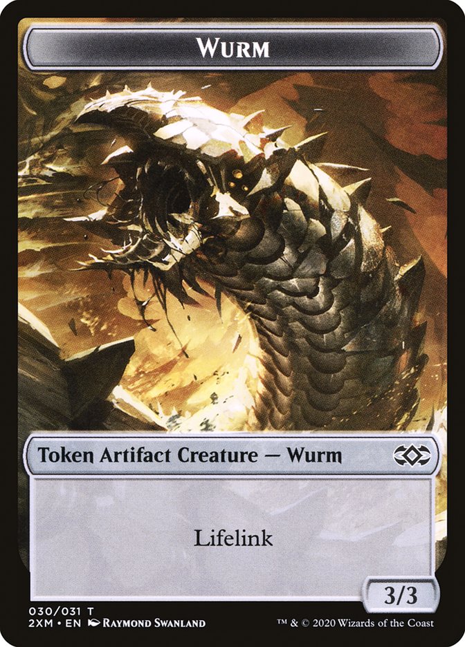 Image of Wolf // Wurm (030) Double-Sided Token [Double Masters Tokens]