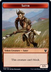 Image of Satyr // Wolf Double-Sided Token [Theros Beyond Death Tokens]