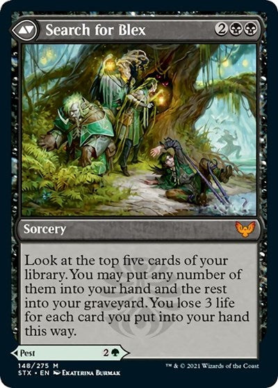 Image of Blex, Vexing Pest // Search for Blex [Strixhaven: School of Mages Prerelease Promos]