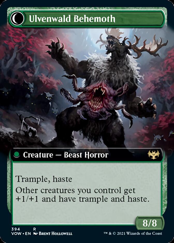 Image of Ulvenwald Oddity // Ulvenwald Behemoth (Extended Art) [Innistrad: Crimson Vow]