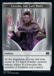 Liliana, the Last Hope Emblem // Spirit (002) Double-Sided Token [Double Masters 2022 Tokens]